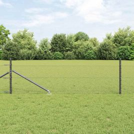 Hexagon Fence Grey 0.8x10 m Steel