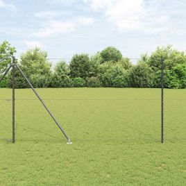 Hexagon Fence Grey 1,6x10 m Steel