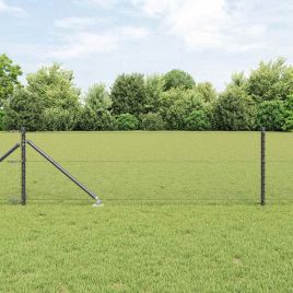 Hexagon Fence Grey 0.6x25 m Steel