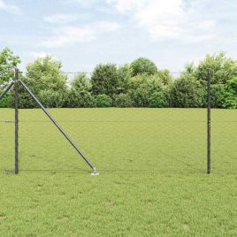 Fencing Set Set of 2 Grey Metal Standard Durable