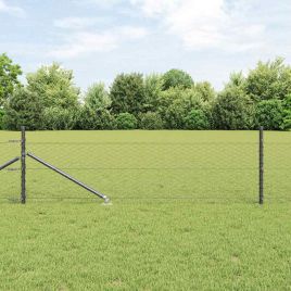 Hexagon Fence Grey 0.4x100 m Steel