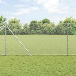 Fencing Set Set of 2 Galvanised steel 25 m Durable