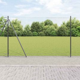 Hexagon Fence Grey 1.4x10 m Steel