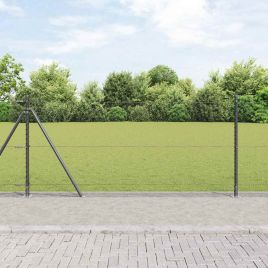 Hexagon Fence Grey 0.8x100 m Steel