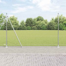 Fencing Set Set of 2 Galvanised steel 25 x 1.5 m Durable