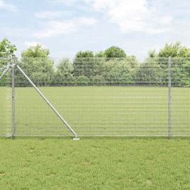 Welded Wire Fence with 7 Spike Posts 1.2x10 m Galvanised Steel