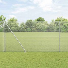 Welded Wire Fence with 13 Spike Posts 1.5x50 m Galvanised Steel