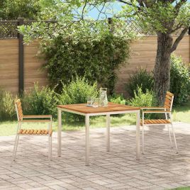 FAIFORD Garden Chair 2 pcs Oil Solid Acacia Wood - Natural