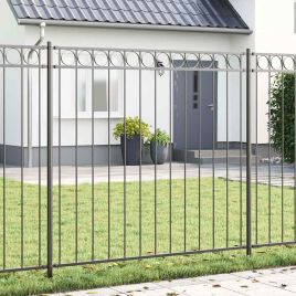 Garden Fence Gray 1.7x1.5 m Steel