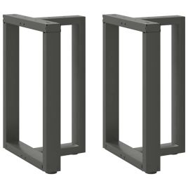 Dining Table Legs T-Shaped 2 pcs Anthracite 50x35x(72-73) cm Steel