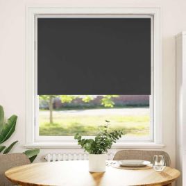 Roller Blind Blackout Black 90x130 cm Fabric Width 85.7 cm Polyester