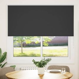 Roller Blind Blackout Black 165x130 cm Fabric Width 161.6 cm Polyester