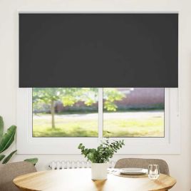 Roller Blind Blackout Black 145x150 cm Fabric Width 141.6 cm Polyester