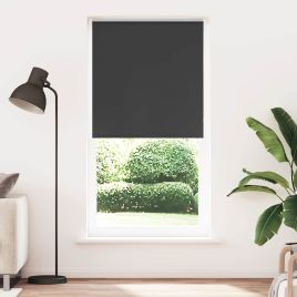 Roller Blind Blackout Black 90x210 cm Fabric Width 85.7 cm Polyester