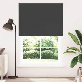 Roller Blind Blackout Black 155x230 cm Fabric Width 151.6 cm Polyester