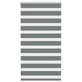 Zebra Blind Dark Grey 90x150 cm Fabric Width 85.9 cm Polyester