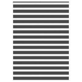 Zebra Blind Black 160x200 cm Fabric Width 155.9 cm Polyester