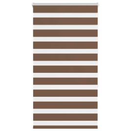 Zebra Blind Brown 85x150 cm Fabric Width 80.9 cm Polyester