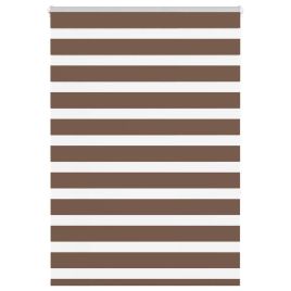 Zebra Blind Brown 105x150 cm Fabric Width 100.9 cm Polyester