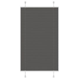 Pleated Blind Black 70x100 cm Fabric Width 69.4 cm Polyester