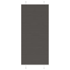 Pleated Blind Black 90x200 cm Fabric Width 89.4 cm Polyester