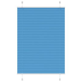 Pleated Blind Blue 90x150 cm Fabric Width 89.4 cm Polyester
