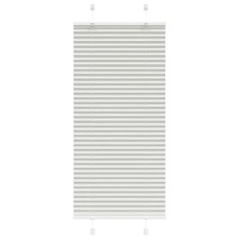 Pleated Blind Light Grey 65x100 cm Fabric Width 64.4 cm Polyester
