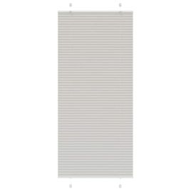 Pleated Blind Light Grey 100x200 cm Fabric Width 99.4 cm Polyester