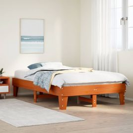 Bedframe Wax Brown 120x200cm Solid Wood Pine