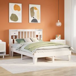 Bedframe White 150x200cm King Size Solid Wood Pine