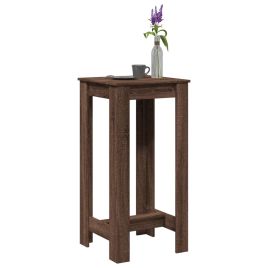 Bar Table Brown Oak 51x50x103.5 cm Engineered Wood - vid-854406