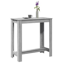 Bar Table Grey Sonoma 102x50x103.5 cm Engineered Wood - vid-854414