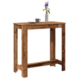 Bar Table Old Wood 102x50x103.5 cm Engineered Wood
