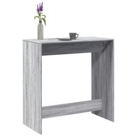 Bar Table Grey Sonoma 102x50x103.5 cm Engineered Wood - vid-854432