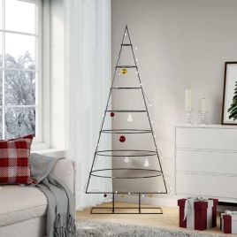 GLIVRA Metal Christmas Tree for Decoration Black 180 cm