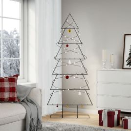 GLIVRA Metal Christmas Tree for Decoration Black 180 cm