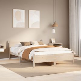 Bedframe 150x200cm King Size Solid Wood Pine