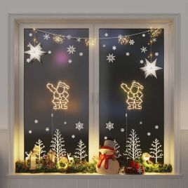 NIVRIS Christmas Lights Santa Silhouette 2 pcs 35 LEDs Warm White