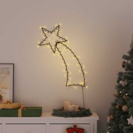 HIVLEN Christmas Lights Shooting Star Silhouette 115 LEDs Warm White