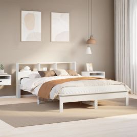 Bedframe White 160x200cm Solid Wood Pine