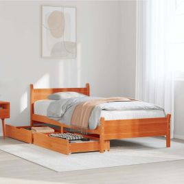 Bedframe Wax Brown 75x190cm Small Single Solid Wood Pine