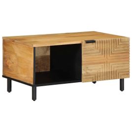 Coffee Table Brown 80x50x40 cm Solid Wood Mango