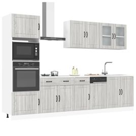 7 Piece Kitchen Cabinet Set Kalmar Grey Sonoma Engineered Wood