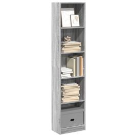 Bookcase Grey Sonoma 40x24x176 cm Engineered Wood