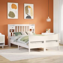 Bedframe White 140x200cm Solid Wood Pine