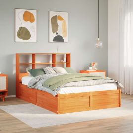 Bedframe Wax Brown 160x200cm Solid Wood Pine