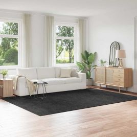 Shaggy Rug with Latex Backing Dark Grey 240x340 cm