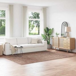 Shaggy Rug with Latex Backing Brown 200x290 cm