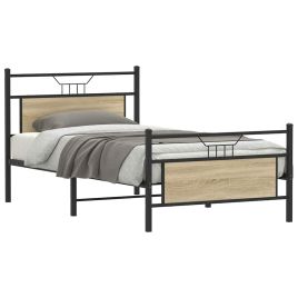 Bedframe Sonoma Oak 100x190cm Engineered Wood