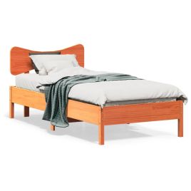 Bedframe Wax Brown 100x200cm Solid Wood Pine